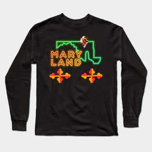 MARYLAND STATE DESIGN Long Sleeve T-Shirt